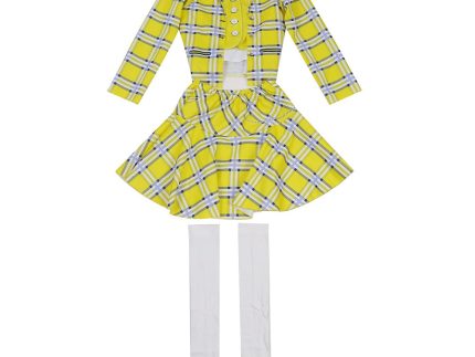 Kids Clueless Cher Cosplay Costume Halloween Carnival Party Disguise Suit