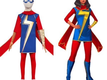 Kids Children Ms.Marvel Kamala Khan Cosplay Costume Outfits Halloween Carnival Suit