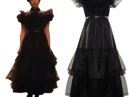Kids Children Wednesday Addams Wednesday Cosplay Costume Dress Outfits Halloween Carnival Suit