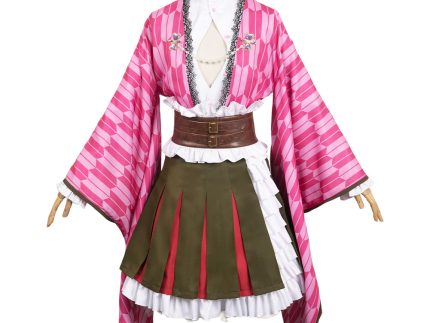 Kanroji Mitsuri Women Kimono Outfit Cosplay Costume Outfits Halloween Carnival Suit