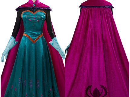 Movie Frozen Elsa Queen Costume Women Dress Outfit Cosplay Costume Halloween Carnival Costume