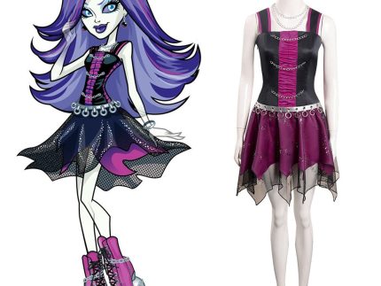 Monster High Spectra Vondergeist Cosplay Costume Dress Halloween Outfits Carnival Suit