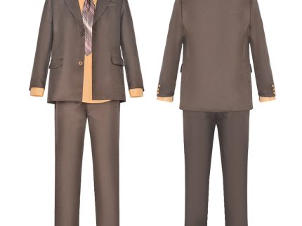 Movie Joker: Folie à Deux (2024) Arthur Fleck Brown Suit Cosplay Costume Outfits Halloween Carnival Suit