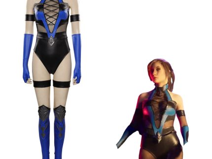 Mortal Kombat 4 Kitana Halloween Carnival Suit Cosplay Costume Jumpsuit Outfits
