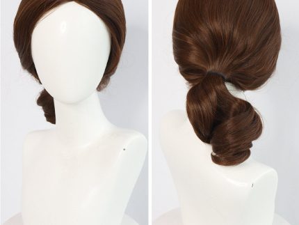 Movie Padme Amidala Cosplay Wig Heat Resistant Synthetic Hair Carnival Halloween Party Props
