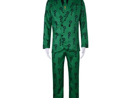 Movie Riddler Edward Nygma Cosplay Costume Outfits Halloween Carnival Suit