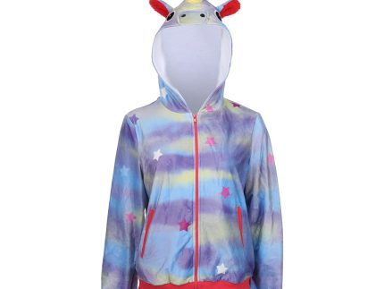 Movie The Lovebirds Leilani Cosplay Costume Unicorn Hoodie Zipper Zip Up Jacket Coat