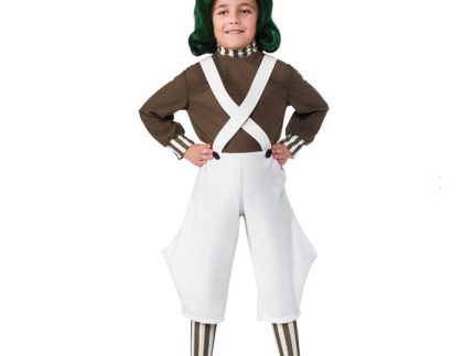 Movie Wonka Oompa Kids Children Cosplay Costume Outfits Halloween Carnival Suit