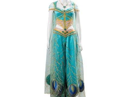 Naomi Scott Cosplay Princess Jasmine Aladdin the Movie Outfit Peacock Cosplay Costume