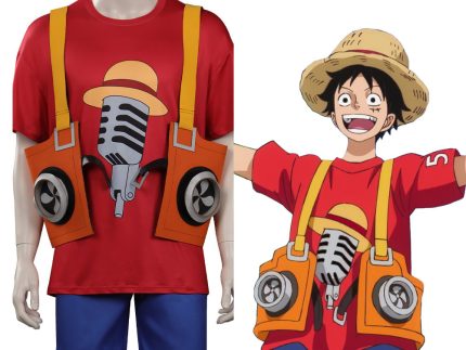 One Piece Film Red 2022 Monkey D. Luffy Cosplay Costume Outfits Halloween Carnival Suit