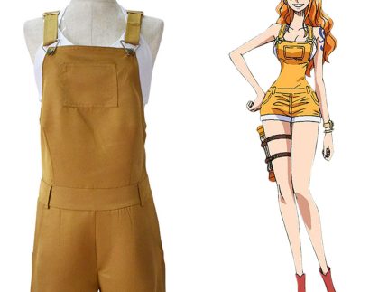 One Piece Nami Halloween Carnival Suit Cosplay Costume Overall Shorts
