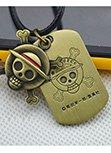 One Piece Skull Priate With Tag Necklace Pendant