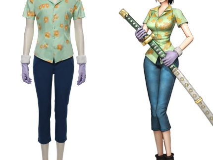 One Piece：Pirate Warriors 4 Tashigi Cosplay Costume Shirt Outfit Halloween Carnival Costume