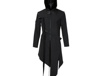 Plague Doctor Halloween Carnival Suit Cosplay Costume Men Steampunk Gothic Hooded Jacket Coats