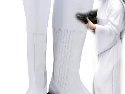 Pricess Leia Cosplay Shoes Boots White