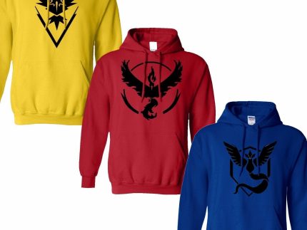 Pokemon Go Logo Team Valor/Instinct/Mystic Symbol Hoodie Cosplay Costume