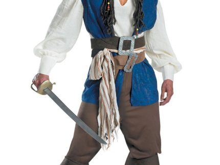 Pirates Of The Caribbean Jack Sparrow Outfit Cosplay Costume Men Ver.
