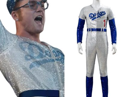 Rocketman Elton John Dodgers Baseball Uniform Cosplay Costume