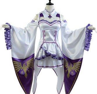 Re:Zero Life in a Different World from Zero Emilia Outfit Cosplay Costume