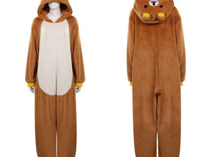 Rilakkuma Theme Park Adventure Brother Bear Cosplay Costume Jumpsuit Sleepwear Outfits Halloween Carnival Suit
