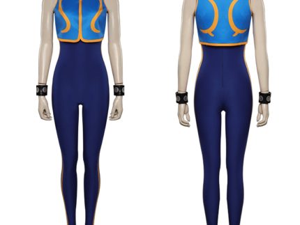 Street Fighter Chun-Li Women Jumpsuit Headband Outfits Halloween Carnival Cosplay Costume