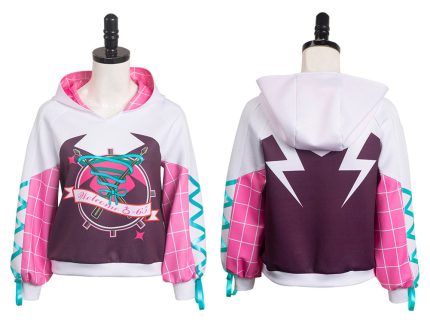 Spider-Man: Into the Spider Verse Gwen Stacy Hoodie Sweater Halloween Carnival Cosplay Costume