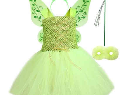 Tinker Bell Cosplay Costume Kids Girls Tutu  Dress Outfits Halloween Carnival Party Disguise Suit