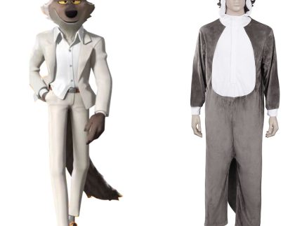 The Bad Guys Wolf Cosplay Costume Sleepwear Jumpsuit Pajamas  Halloween Carnival Suit