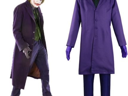 The Dark Knight Joker Cosplay Costume Outfits Halloween Carnival Suit