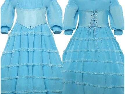 The Little Mermaid Ariel Ereza Blue Dress Kids Children Girls Halloween Cosplay Costume