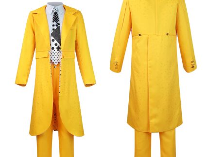The Mask Jim Carrey Stanley Ipkiss Yellow Cosplay Costume Men Uniform Outfits Halloween Carnival Suit