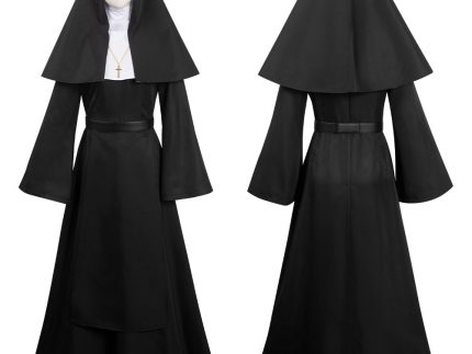 The Nun Black Outfits Halloween Carnival Suit Cosplay Costume
