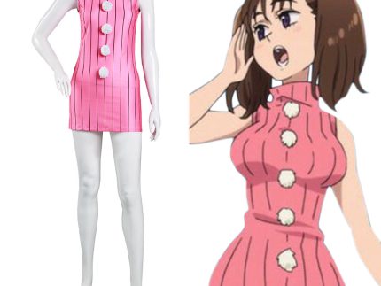 The Seven Deadly Sins Diane Halloween Carnival Suit Cosplay Costume Women Sleeveless Dress