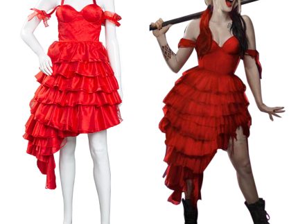 The Suicide Squad(2021) Harley Quinn Halloween Carnival Suit Cosplay Costume Red Dress Outfits
